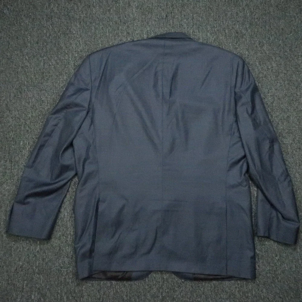 Peter Millar Blazer Mens 46R Blue‎ Wool Double Vented Suit Jacket Coat